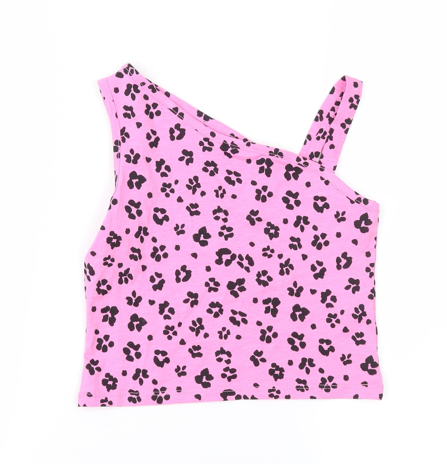 Matalan Girls Pink Animal Print  Basic Tank Size 8 Years