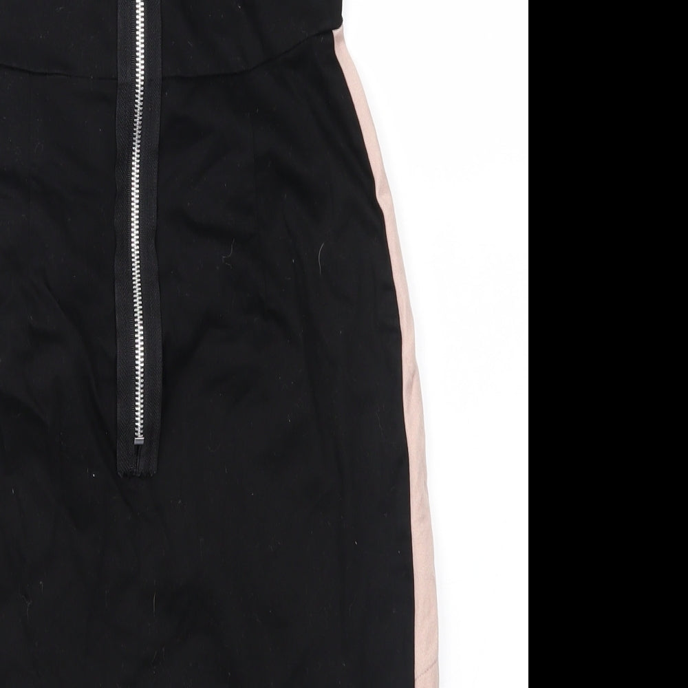 TFNC Womens Black Colourblock  Pencil Dress  Size 8