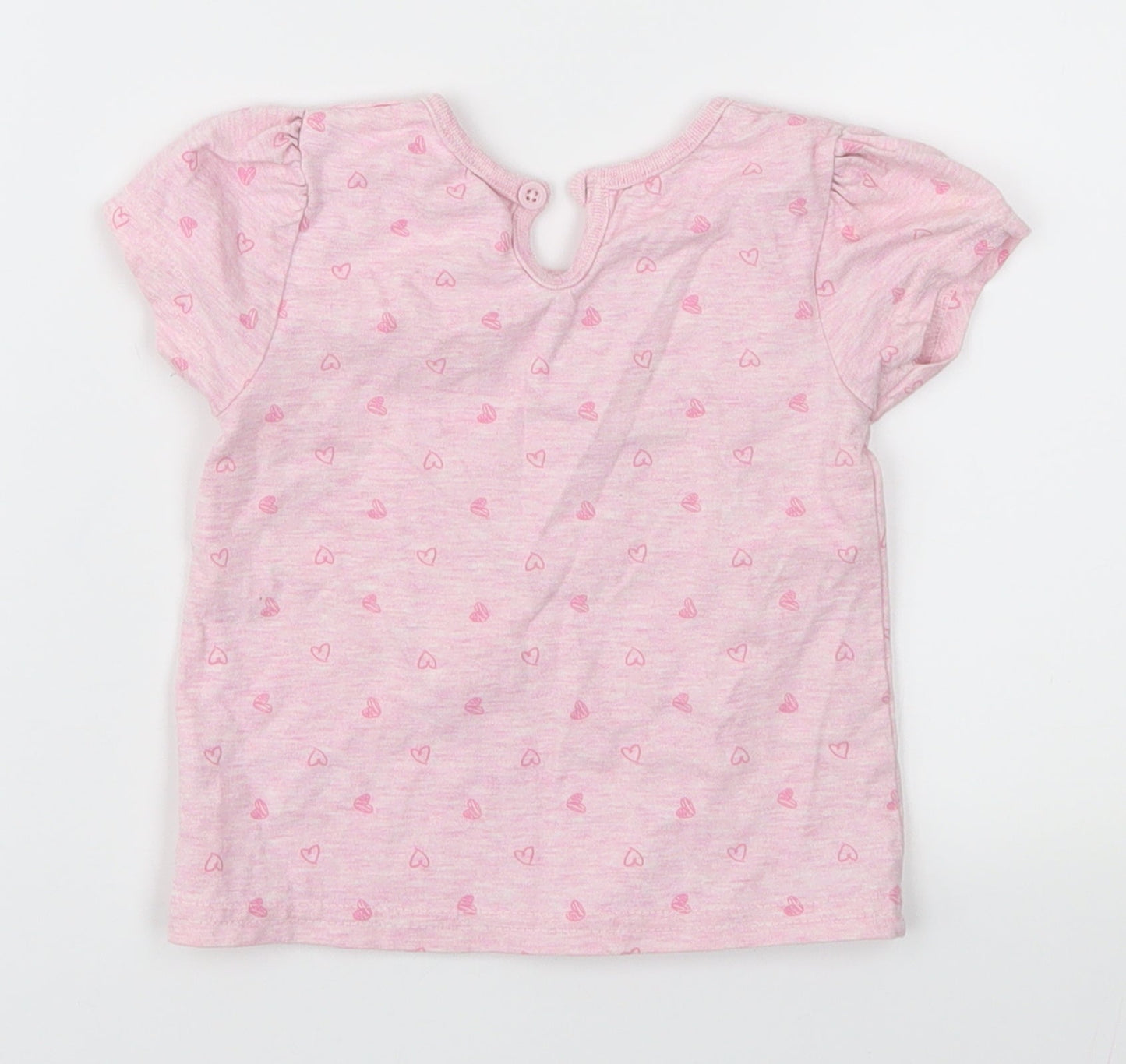 George Girls Pink   Basic T-Shirt Size 12 Months