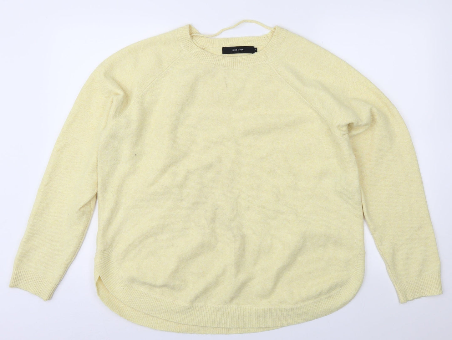 VERO MODA Womens Yellow  Knit Pullover Jumper Size XL