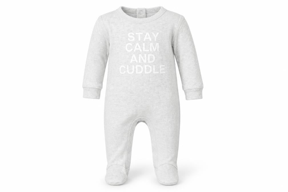 Matalan Baby Grey Polka Dot  Babygrow One-Piece Size 0-3 Months