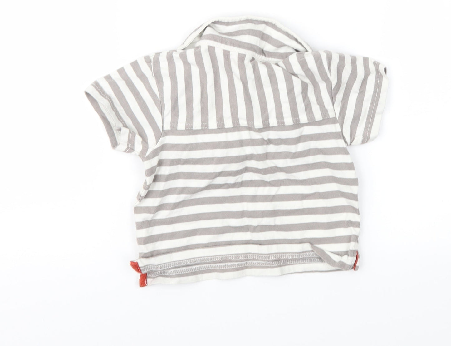 Adams Boys Brown Striped  Basic Polo Size 9-12 Months