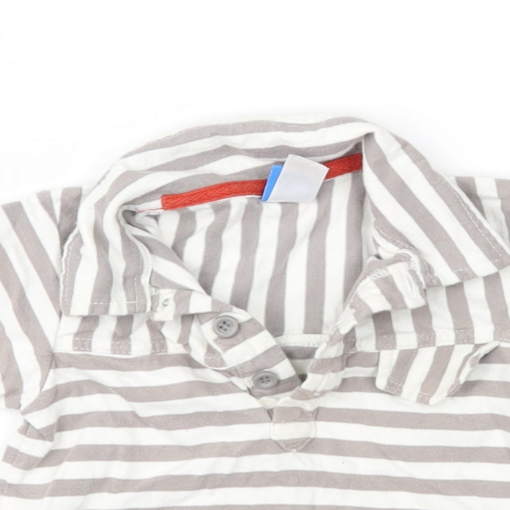 Adams Boys Brown Striped  Basic Polo Size 9-12 Months