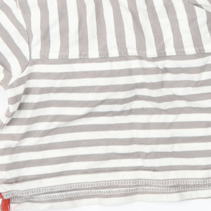 Adams Boys Brown Striped  Basic Polo Size 9-12 Months
