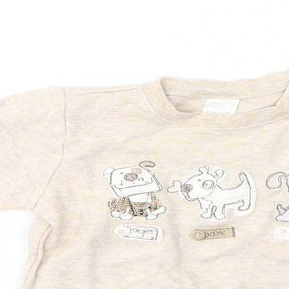 Preloved NEXT Baby Beige   Basic T-Shirt Size 0-3 Months - Detail