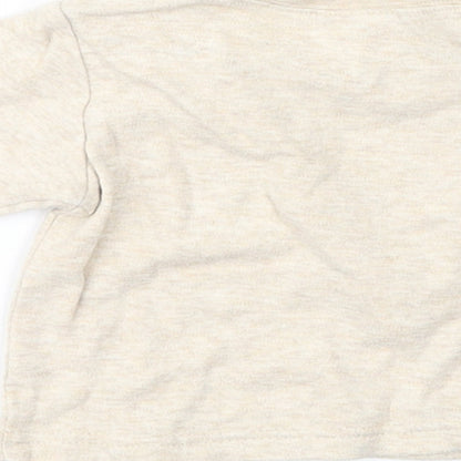 Preloved NEXT Baby Beige   Basic T-Shirt Size 0-3 Months - Label