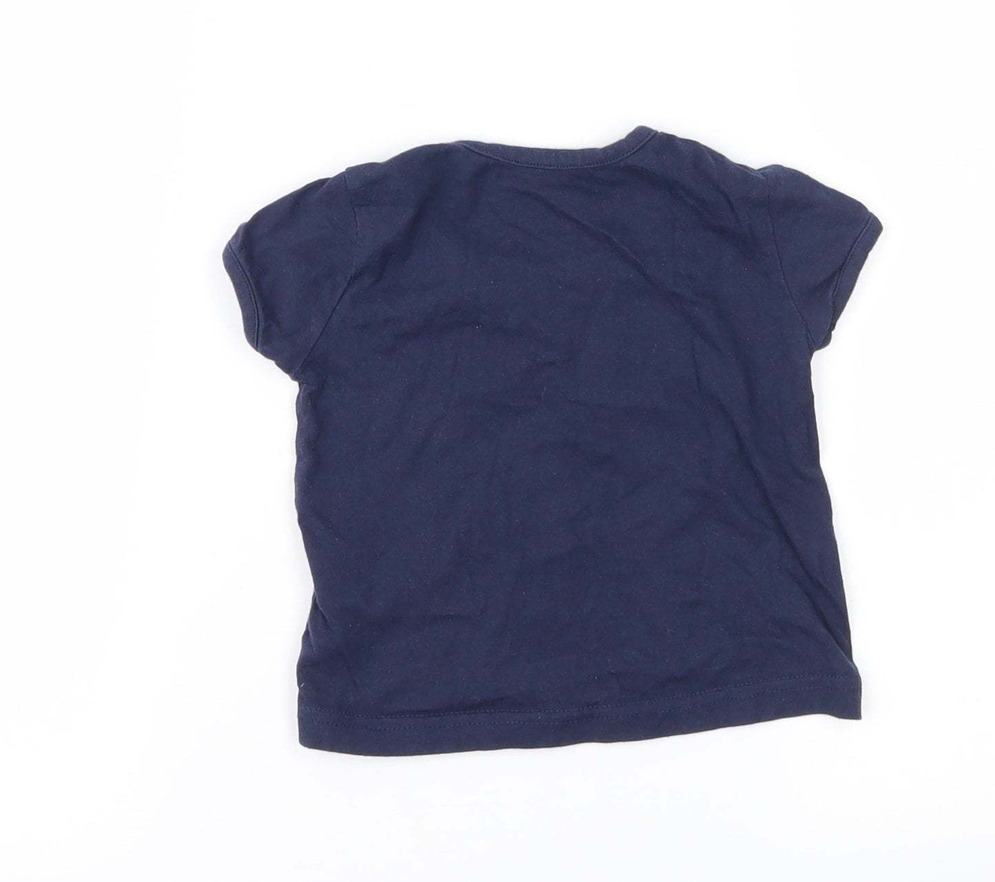 Earlydays Girls Blue   Basic T-Shirt Size 9-12 Months