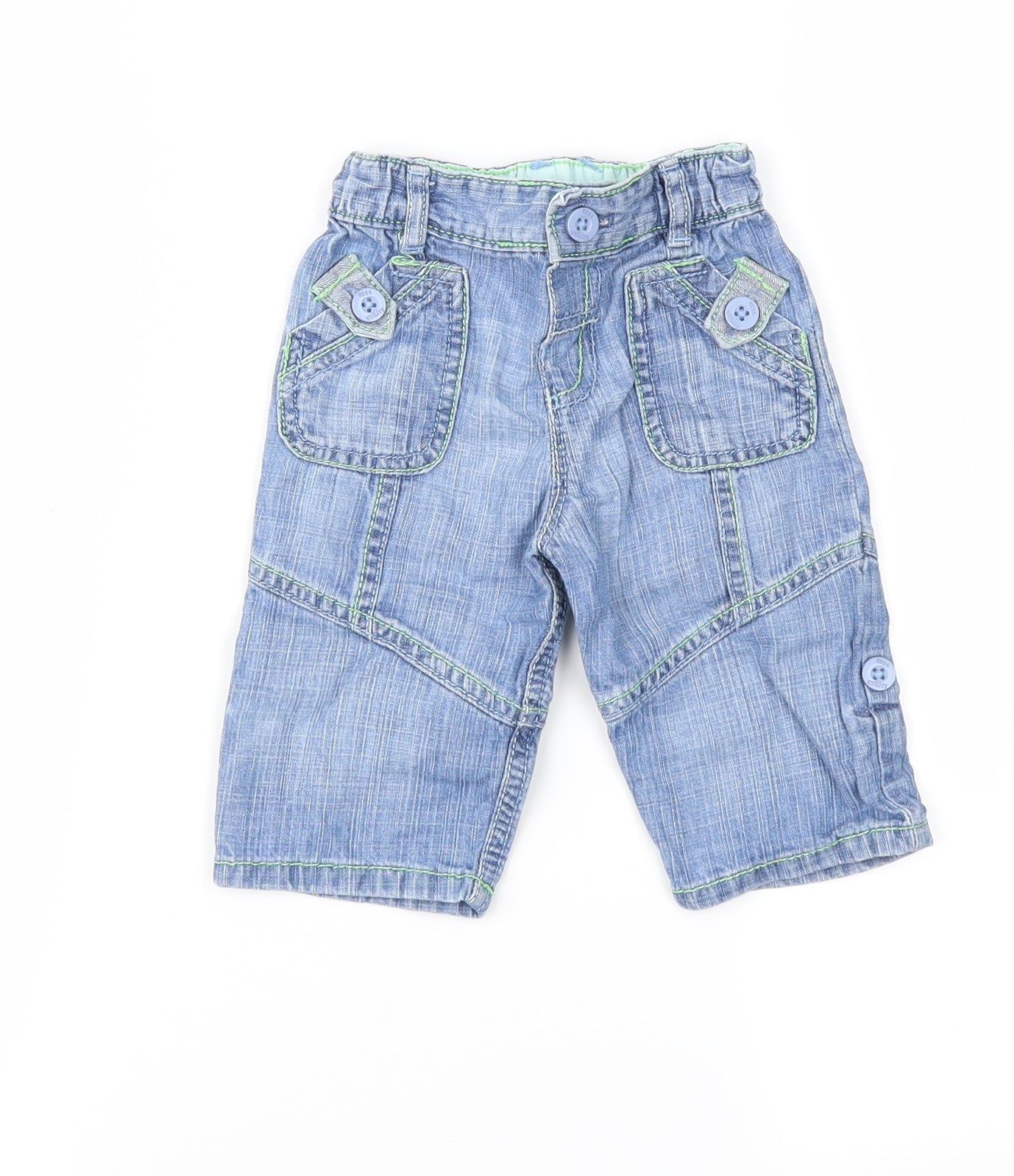 Marks and Spencer Baby Blue   Cargo Jeans Size 3-6 Months