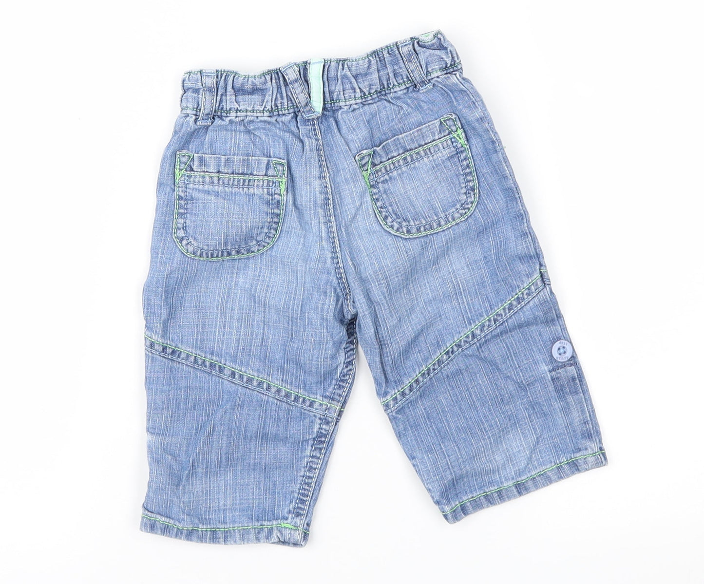 Marks and Spencer Baby Blue   Cargo Jeans Size 3-6 Months