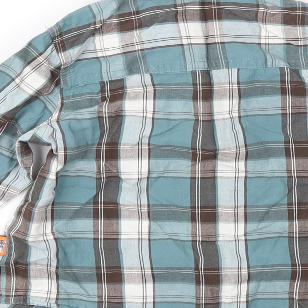 Mothercare Boys Blue Check  Basic Button-Up Size 9-12 Months
