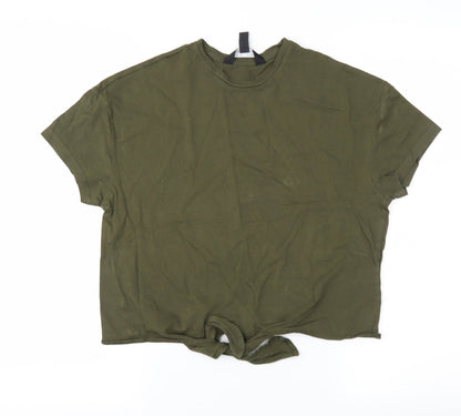 Preloved New Look Girls Green   Basic T-Shirt Size 12-13 Years - Front