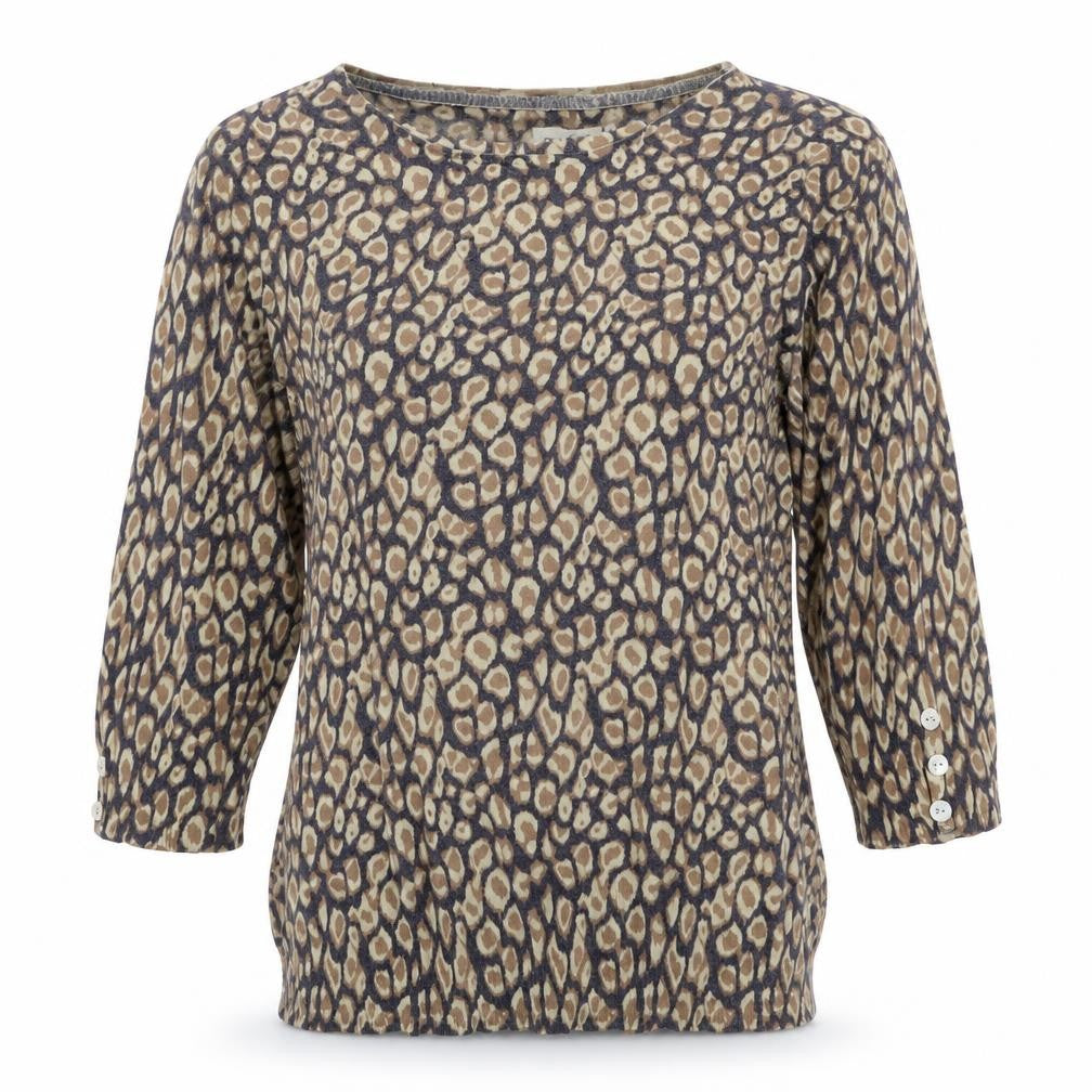 NEXT Womens Grey Animal Print  Basic T-Shirt Size 10
