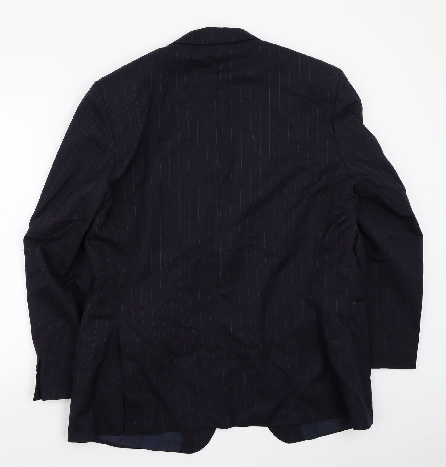 Marks and Spencer Mens Blue Striped  Jacket Suit Jacket Size 44