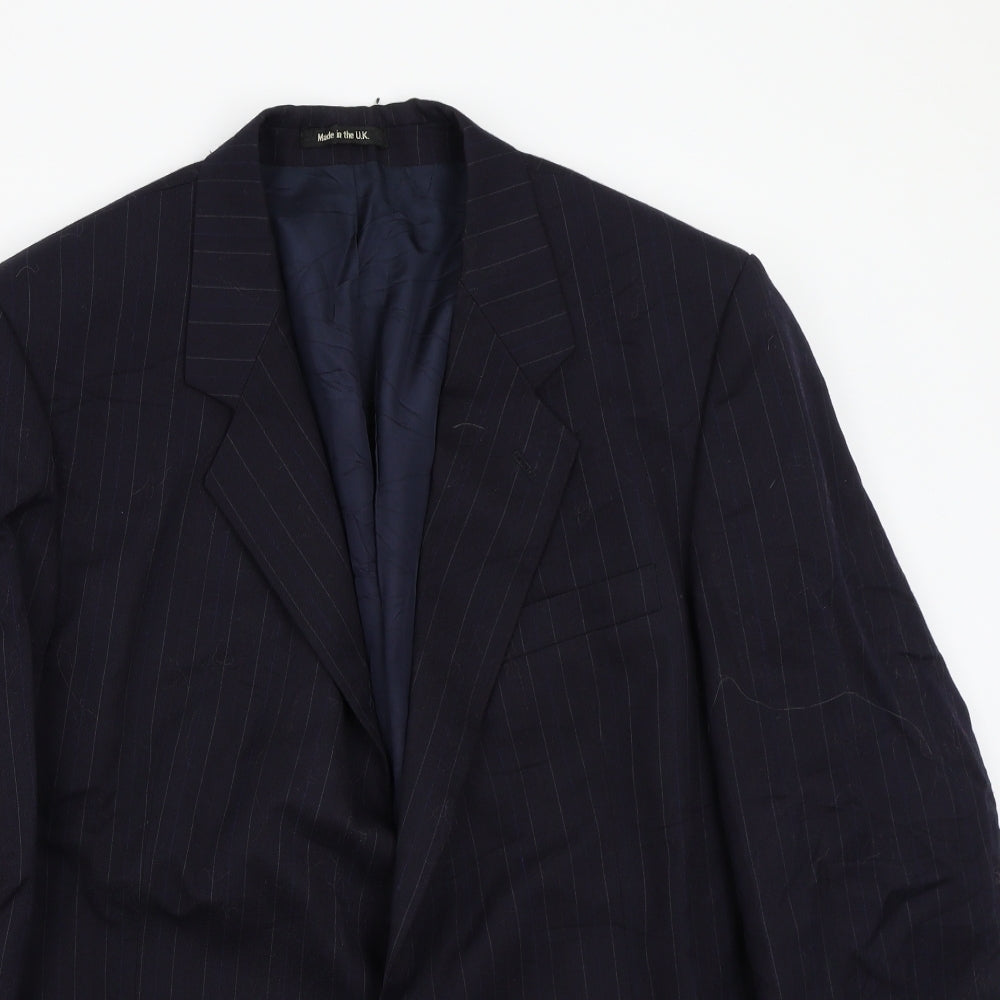 Marks and Spencer Mens Blue Striped  Jacket Suit Jacket Size 44