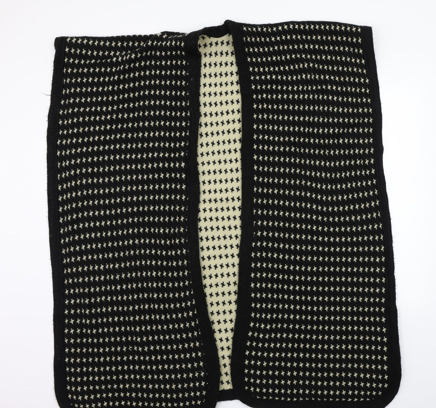 Preworn Womens Black Geometric  Wrap Jumper One Size
