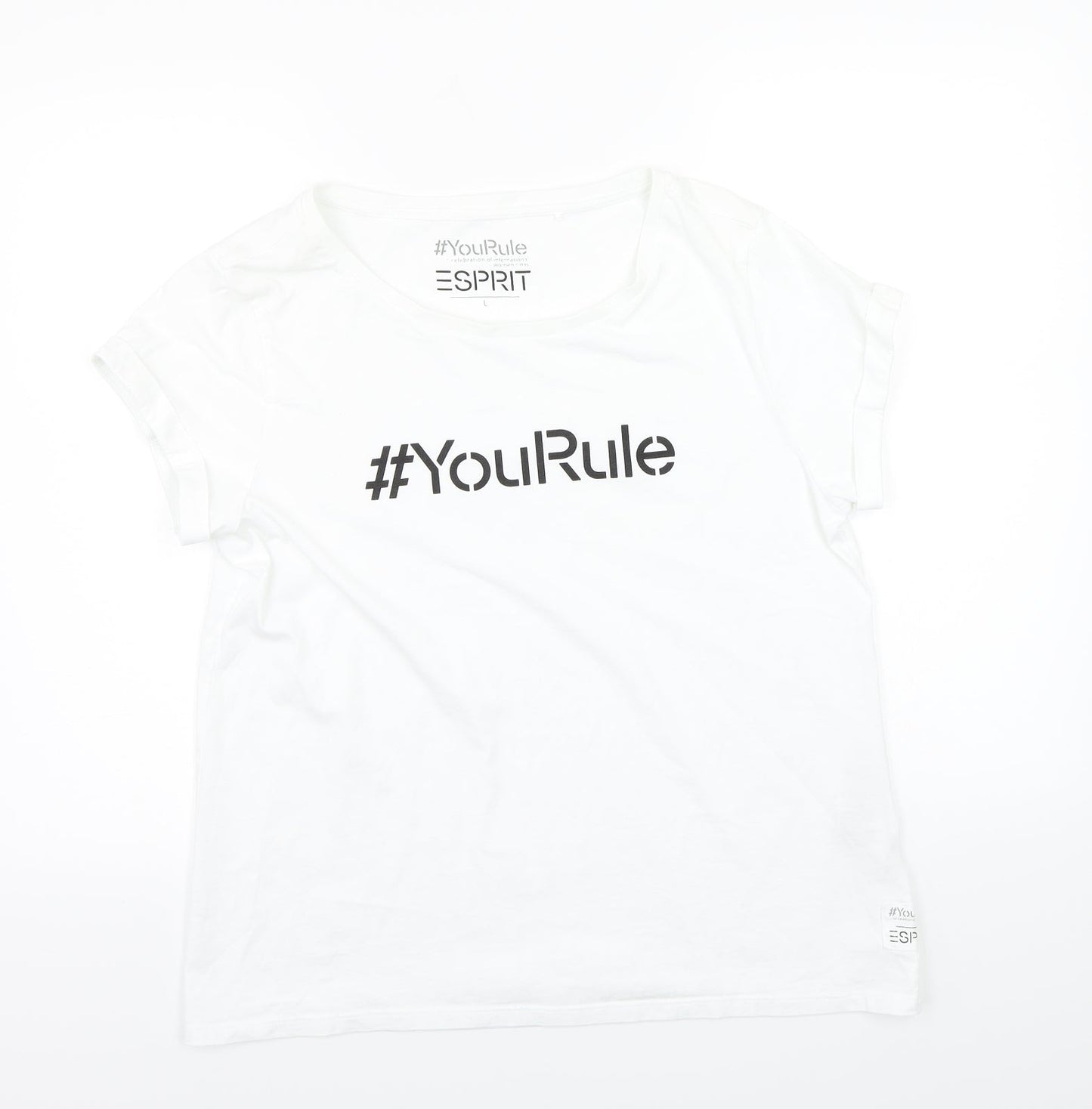 Espirit Womens White   Basic T-Shirt Size L