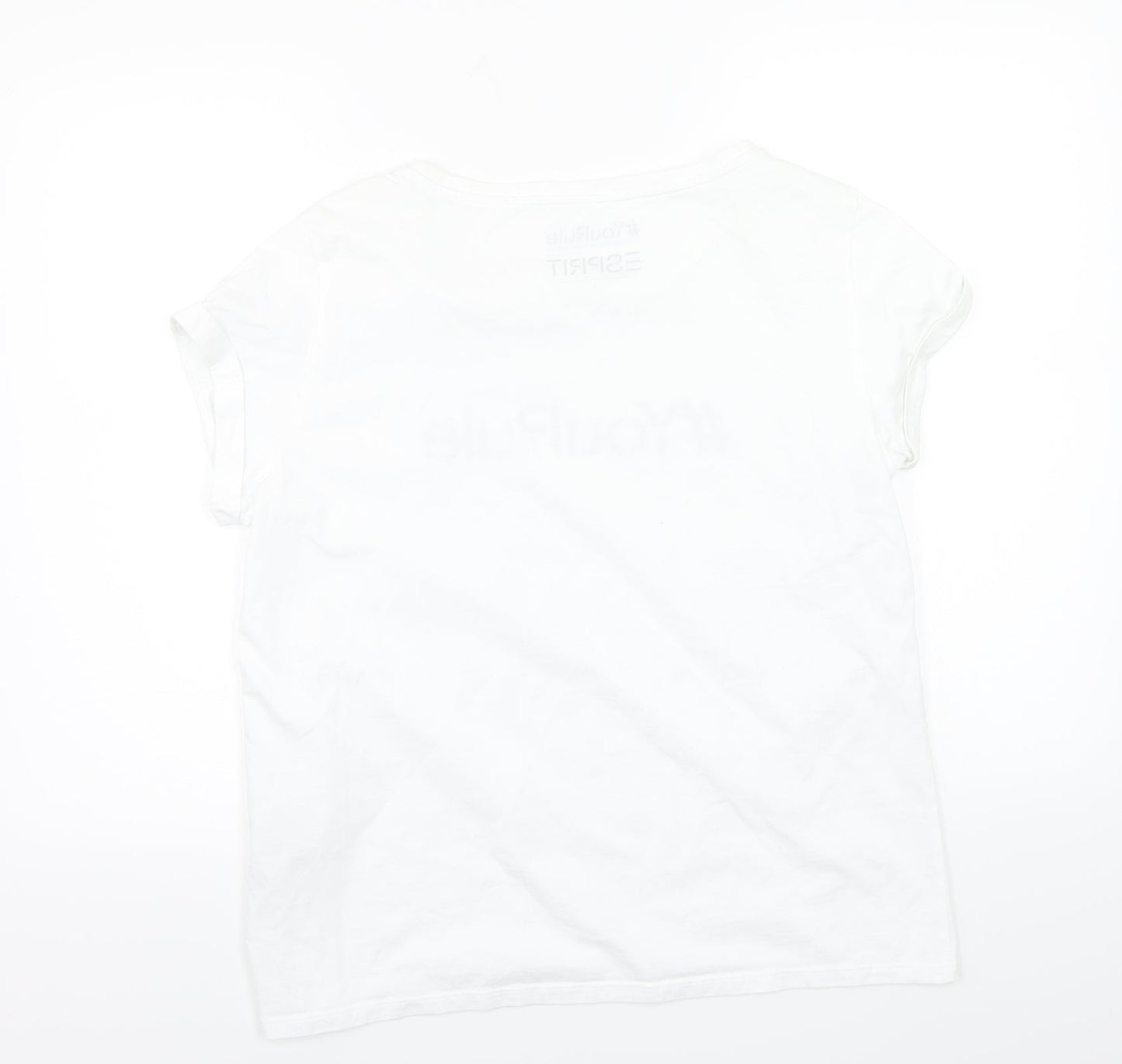 Espirit Womens White   Basic T-Shirt Size L