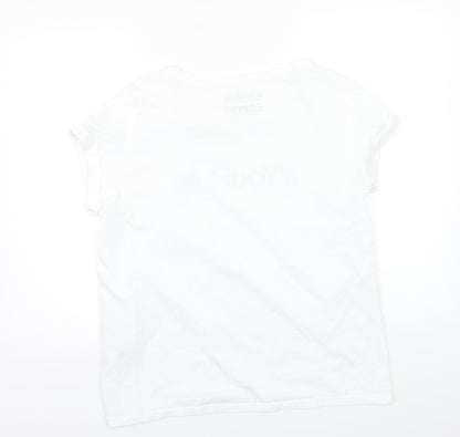 ESPRIT Womens White   Basic T-Shirt Size L