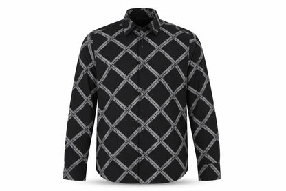 Cutting Edge Mens Black Check   Button-Up Size M