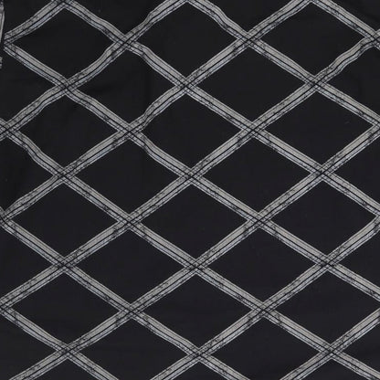 Cutting Edge Mens Black Check   Button-Up Size M