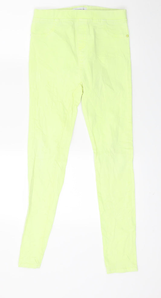 Primark Girls Green  Ramie Skinny Jeans Size 14 Years