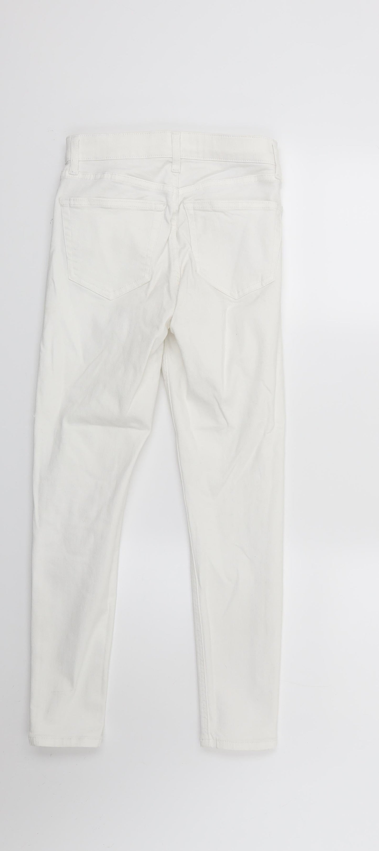 Topshop Womens White  Denim Skinny Jeans Size 25 in L23 in