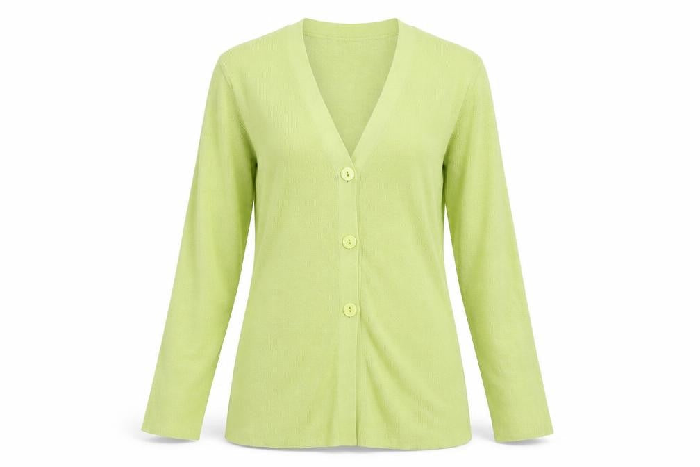 Marks & Spencer Womens Green  Knit Cardigan Jumper Size 8