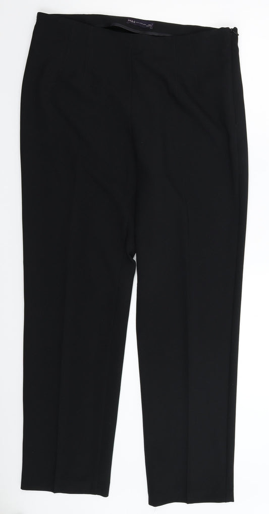 Marks and Spencer Womens Black   Dress Pants Trousers Size 14 L30 in