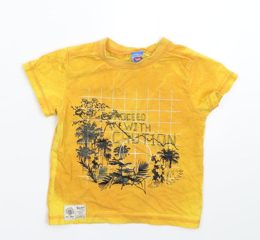 Adams Boys Yellow   Basic T-Shirt Size 2 Years