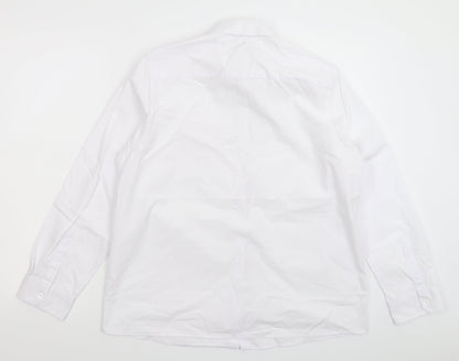 Preloved Marks and Spencer Girls White   Basic Button-Up Size 16 Years - Back