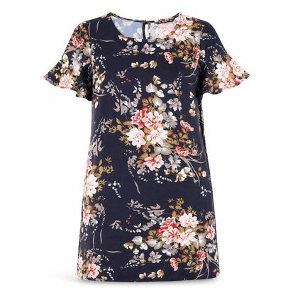 SHEIN Womens Blue Floral  Shift  Size S