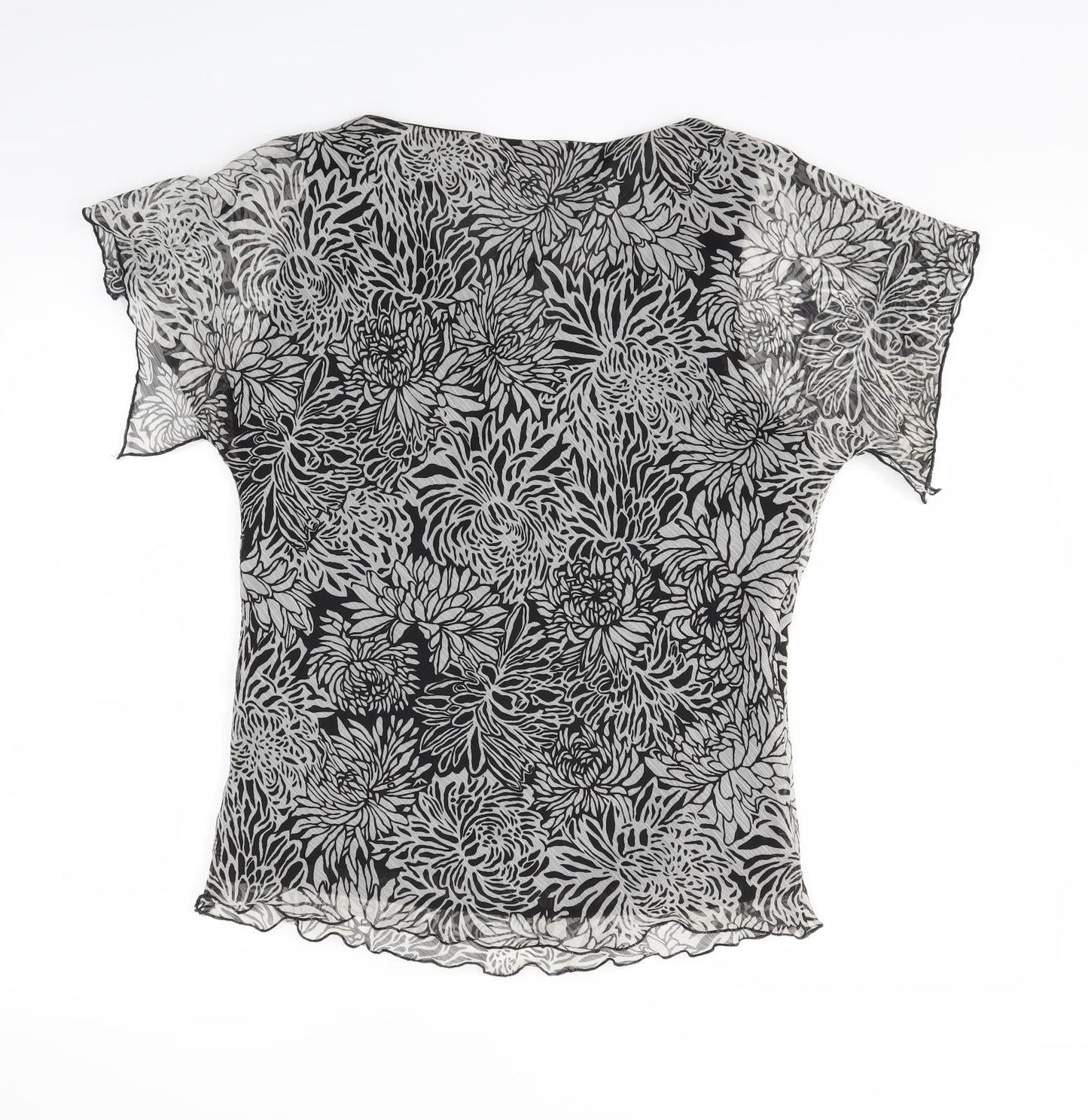 Joella Di Marco Womens Grey Floral  Basic Blouse Size 12