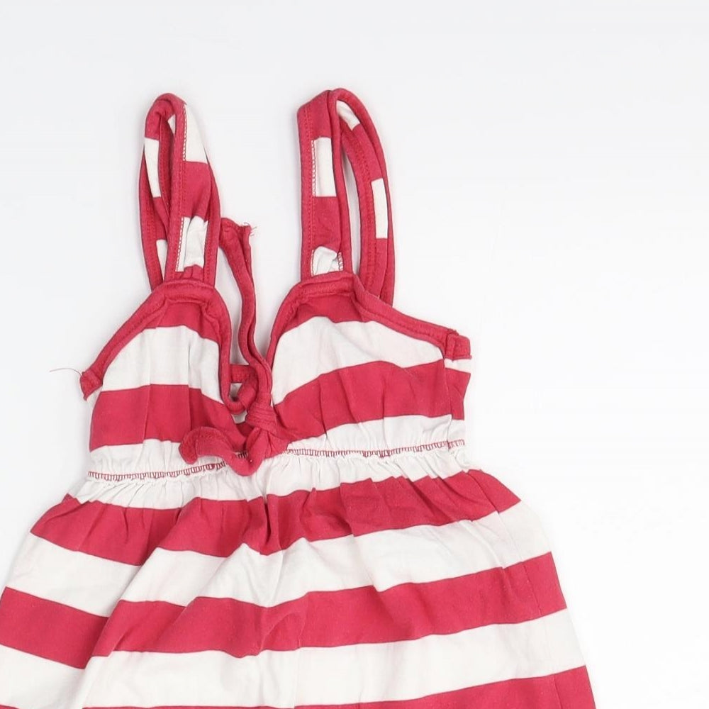 yd Girls Red Striped  Basic Tank Size 7-8 Years