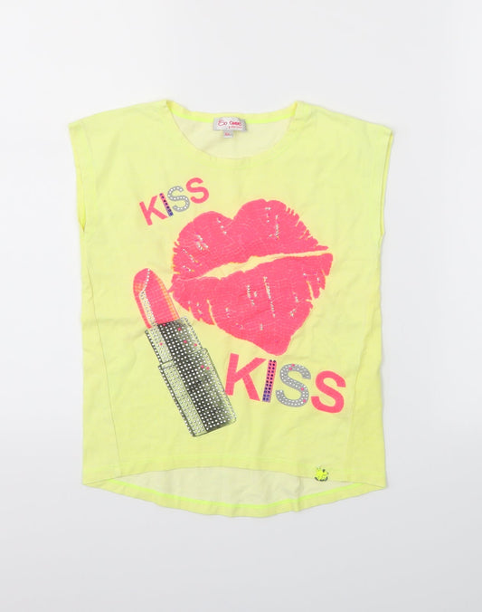 Miss Grant Girls Yellow   Pullover T-Shirt Size 6 Years