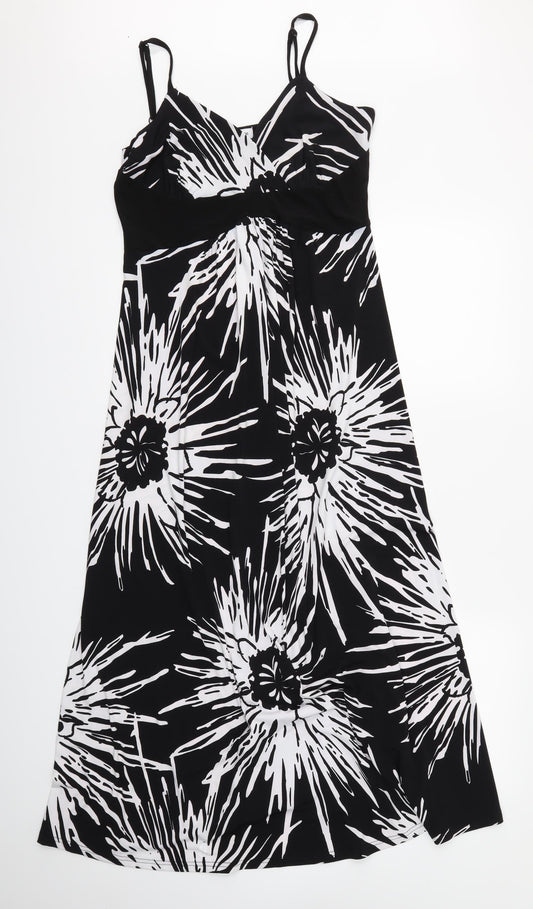 Kaleidoscope Womens Black Floral  Maxi  Size 10