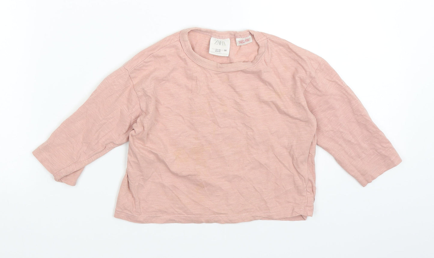 Zara Baby Orange   Basic T-Shirt Size 12-18 Months