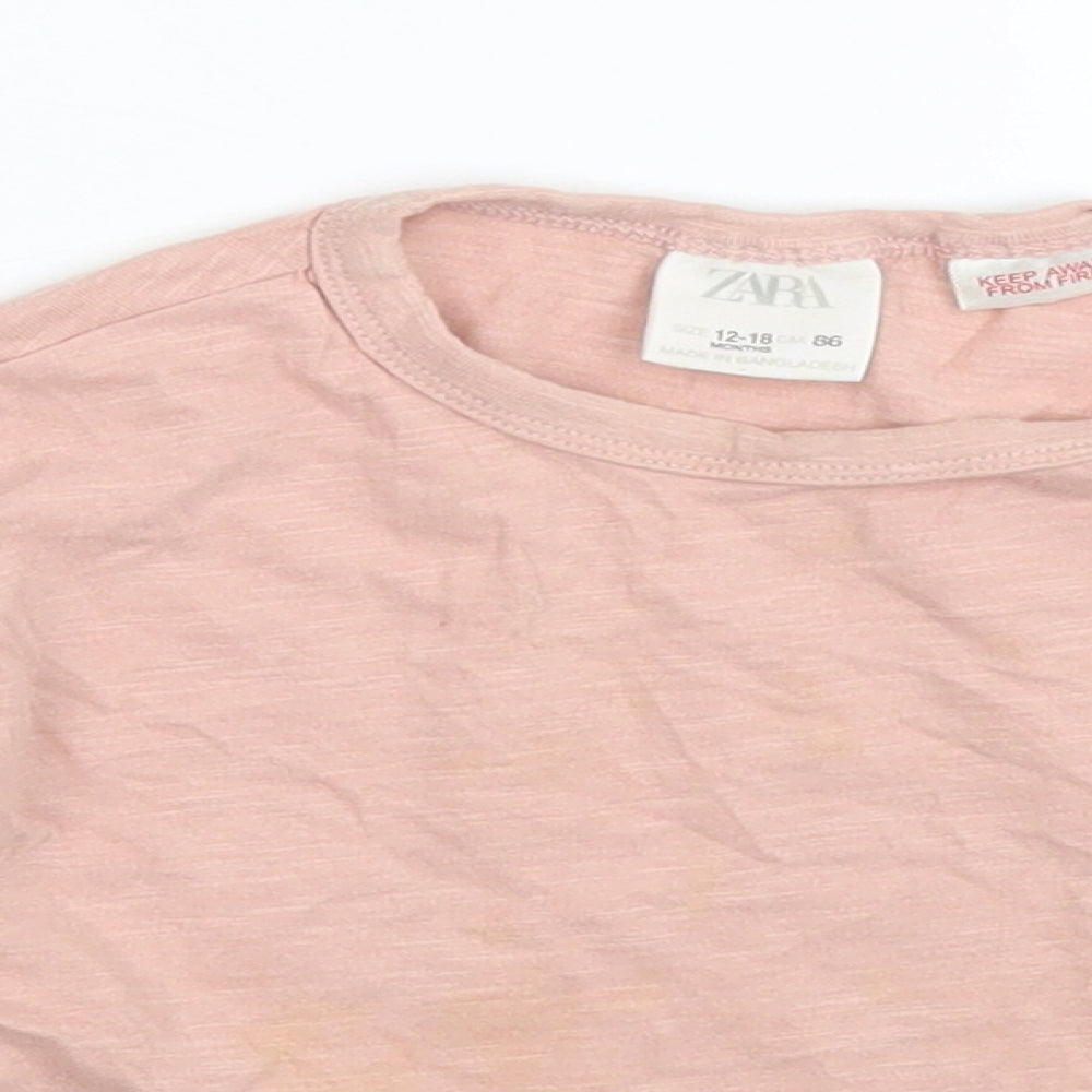 Zara Baby Orange   Basic T-Shirt Size 12-18 Months