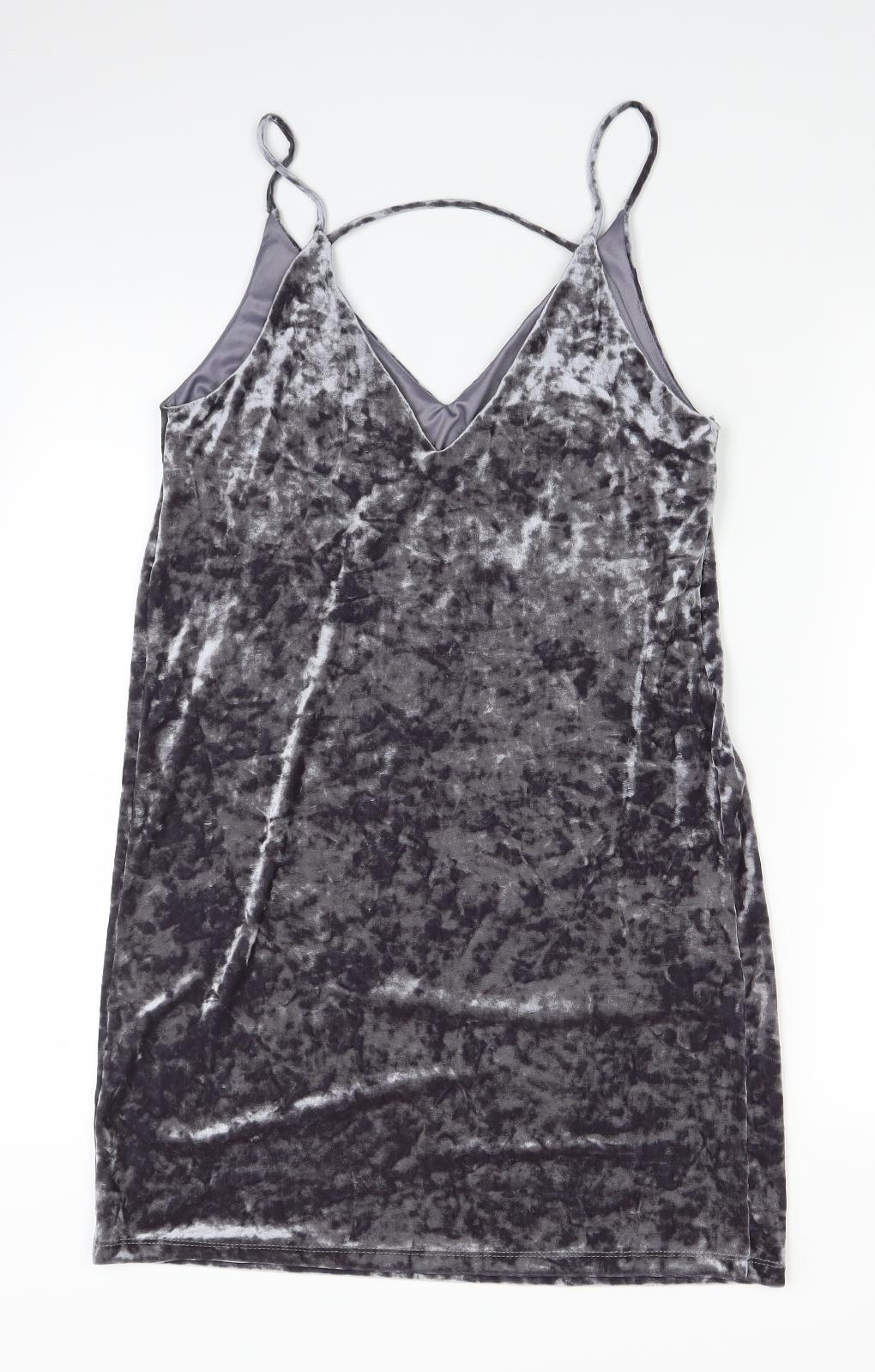 River Island Womens Green  Velvet A-Line  Size 10
