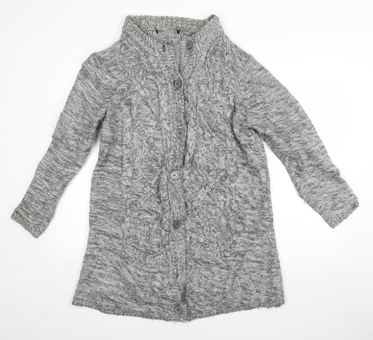 Preworn Womens Grey   Cardigan Jumper Size M