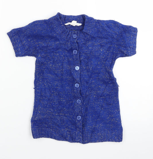 Pumpkin Patch Girls Blue   Cardigan Jumper Size 4 Years