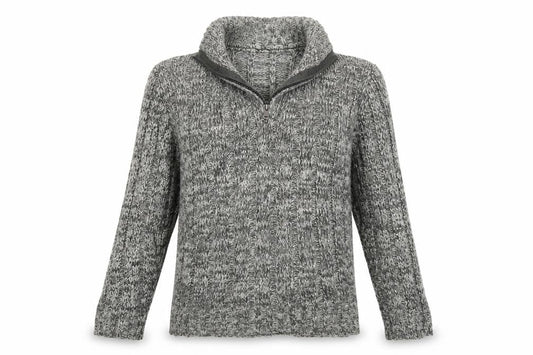 Easy Mens Grey  Knit Pullover Sweatshirt Size M