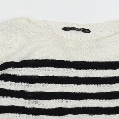Dorothy Perkins Womens White  Knit Pullover Jumper Size 10