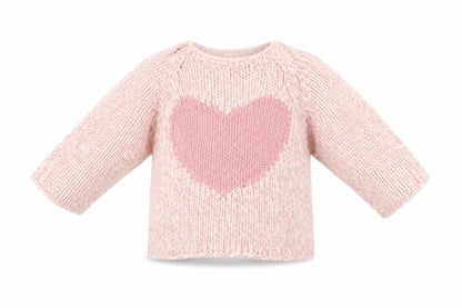 F&F Girls Pink  Knit Pullover Jumper Size 36 Months  - heart