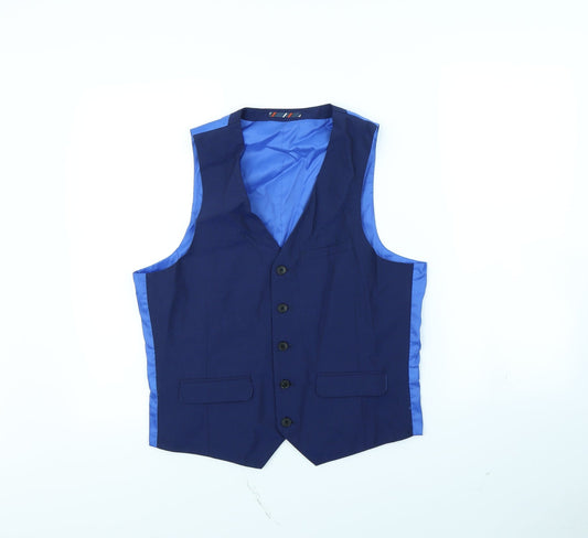 Preworn Mens Blue   Gilet Waistcoat Size 40