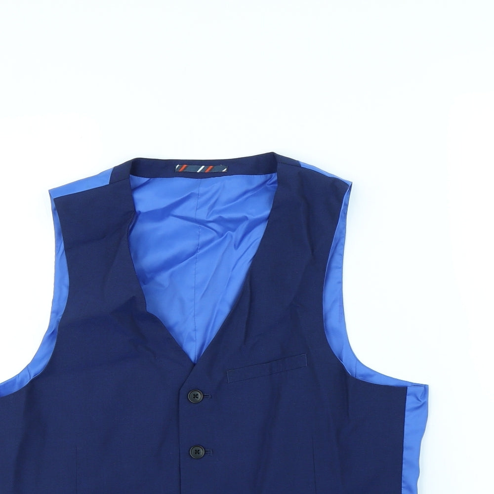 Preworn Mens Blue   Gilet Waistcoat Size 40