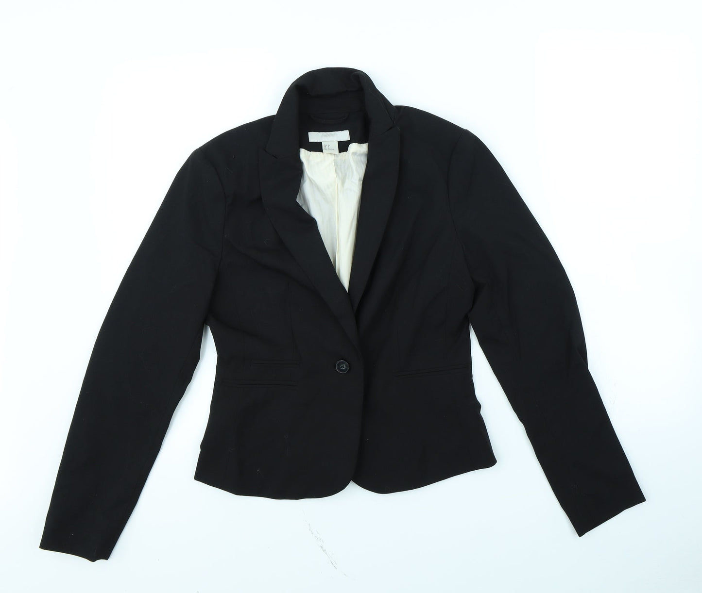 H&M Womens Black   Jacket  Size 8  - shoulder pads