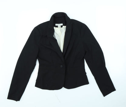 H&M Womens Black   Jacket  Size 8  - shoulder pads