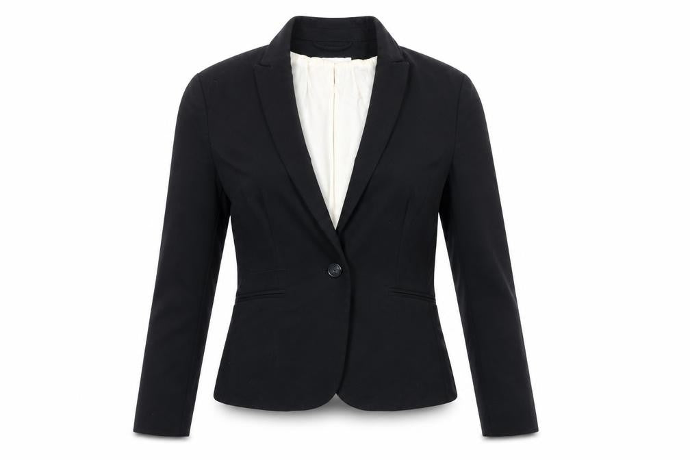 H&M Womens Black   Jacket  Size 8  - shoulder pads