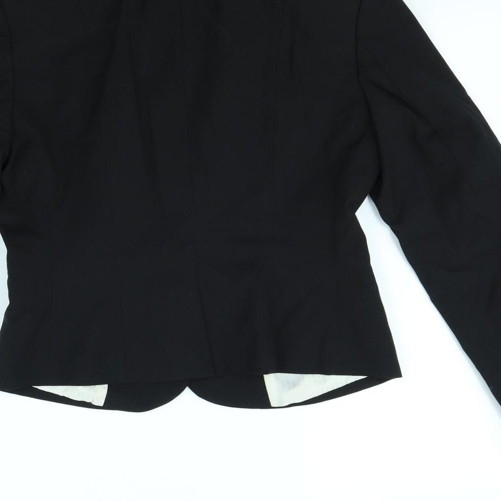 H&M Womens Black   Jacket  Size 8  - shoulder pads
