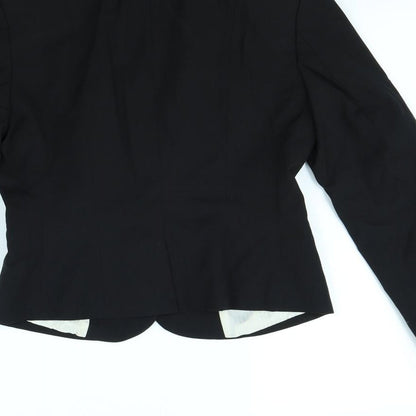 H&M Womens Black   Jacket  Size 8  - shoulder pads